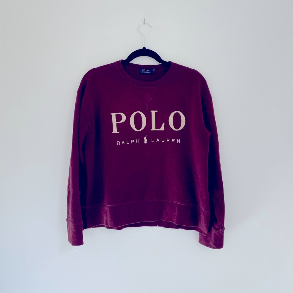 SUPER COMFY Burgundy Ralph Lauren Polo Sweatshirt
